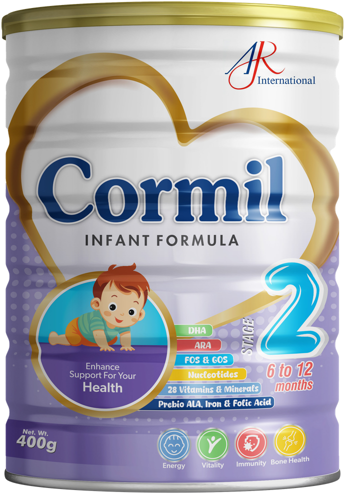 Cormil Stage 2 infant formula tin