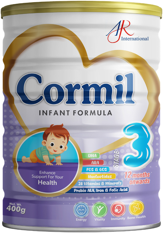 Cormil Stage 3 infant formula tin